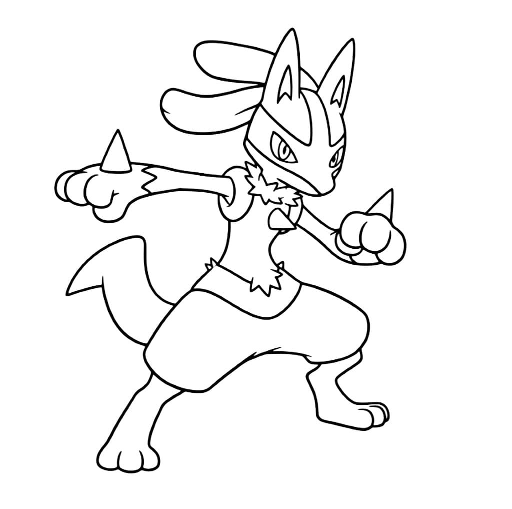 Lucario styrke fargelegging