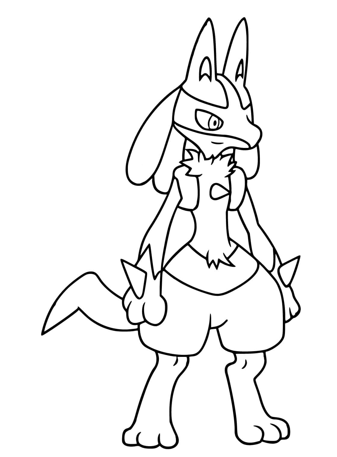 Lucario utskrivbar fargelegging