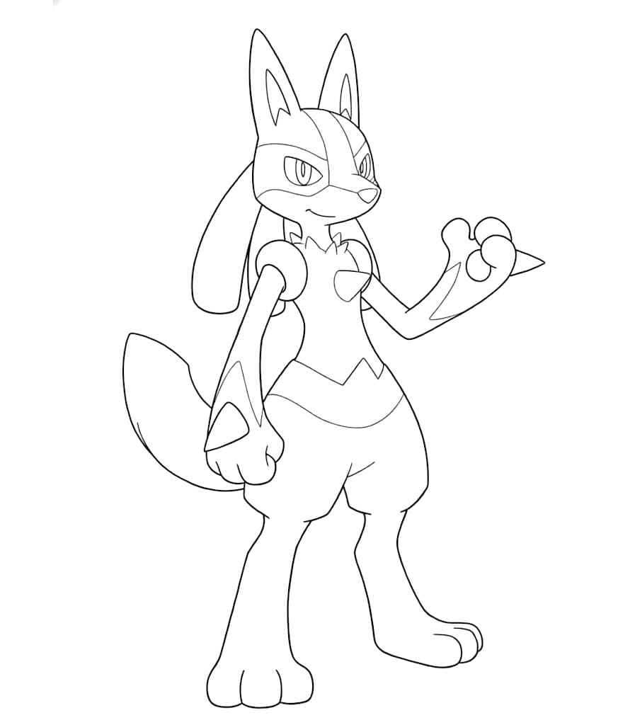 Lucario vennlig fargelegging