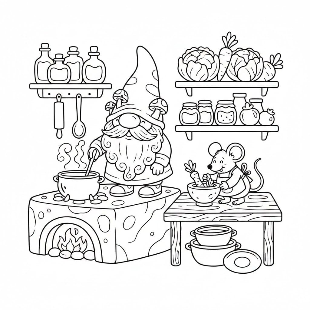 Matlaging Gnome fargelegging