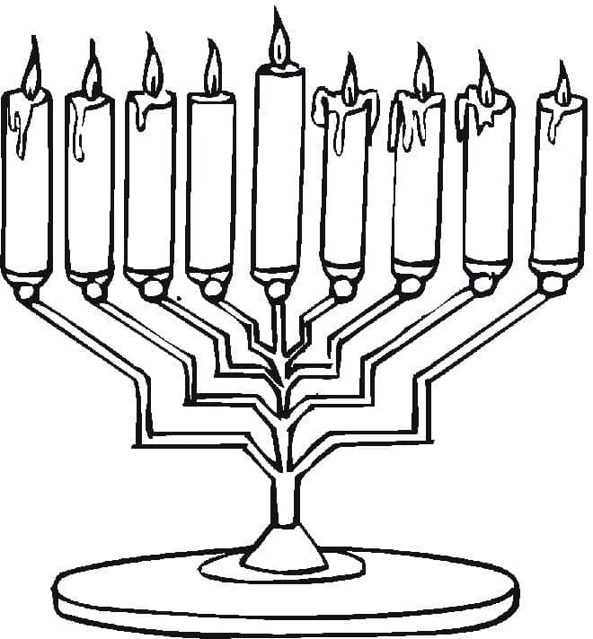 Menorah bilde Hanukkah fargelegging