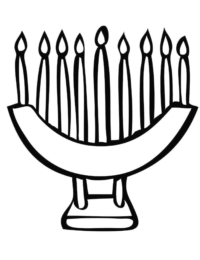 Menorah Gratis Hanukkah fargelegging