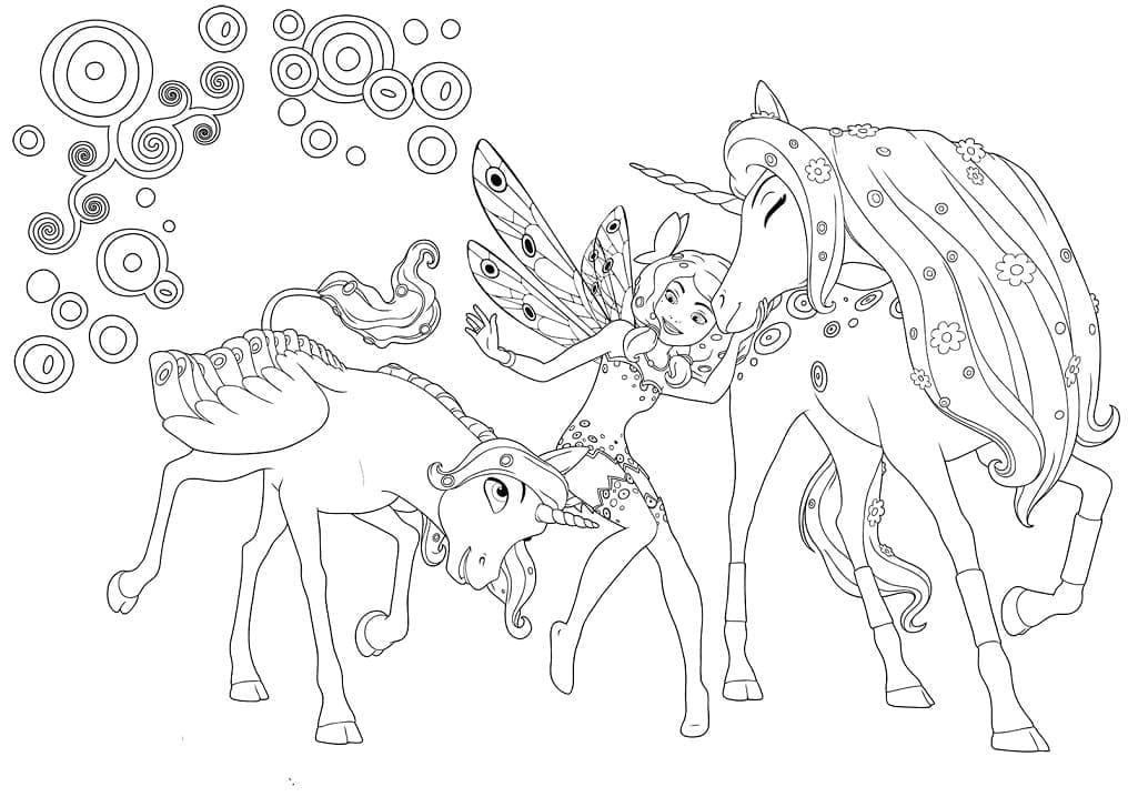 Mia og Meg gratis fargelegging