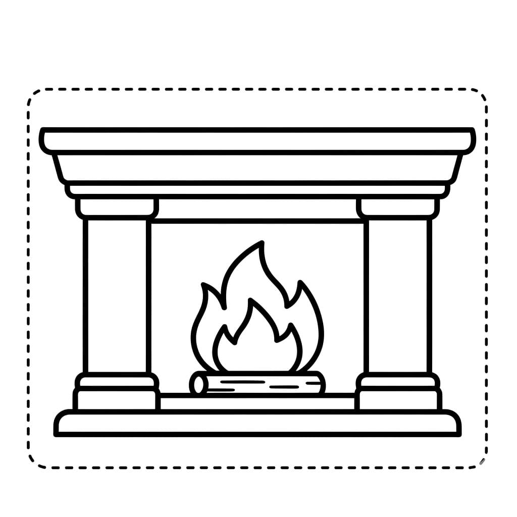 Minimalistisk peis fargelegging