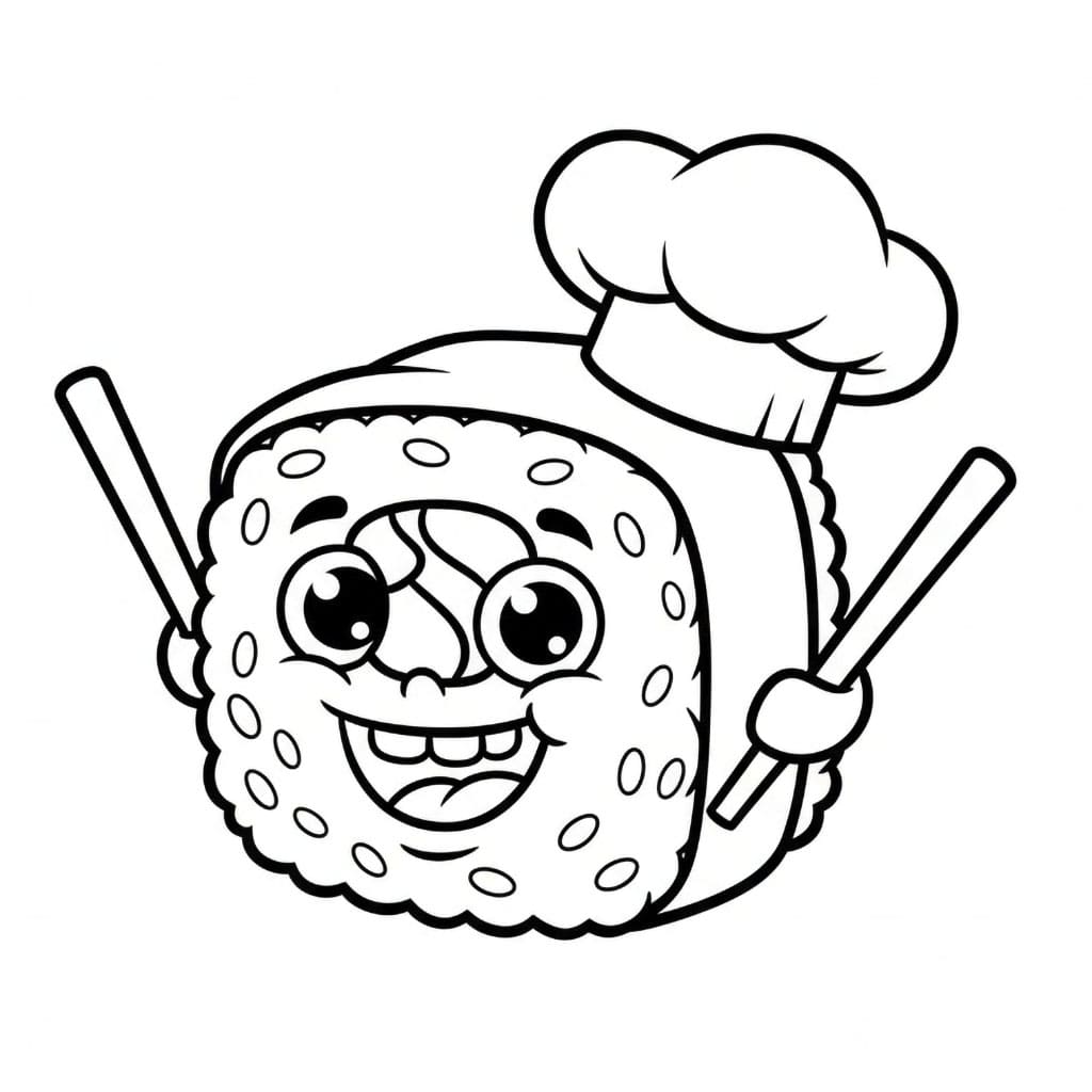 Morsom sushi fargelegging