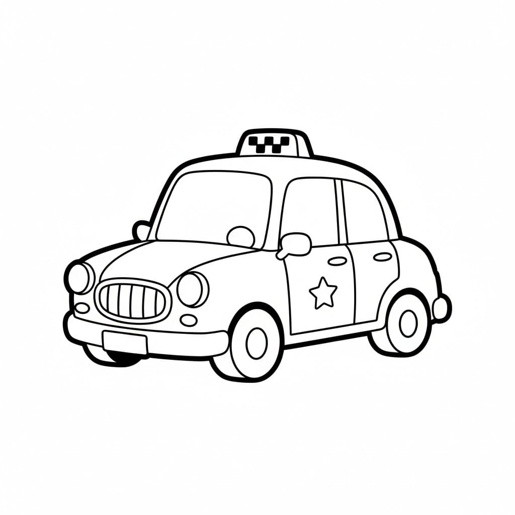 Myk hjørnetaxi fargelegging