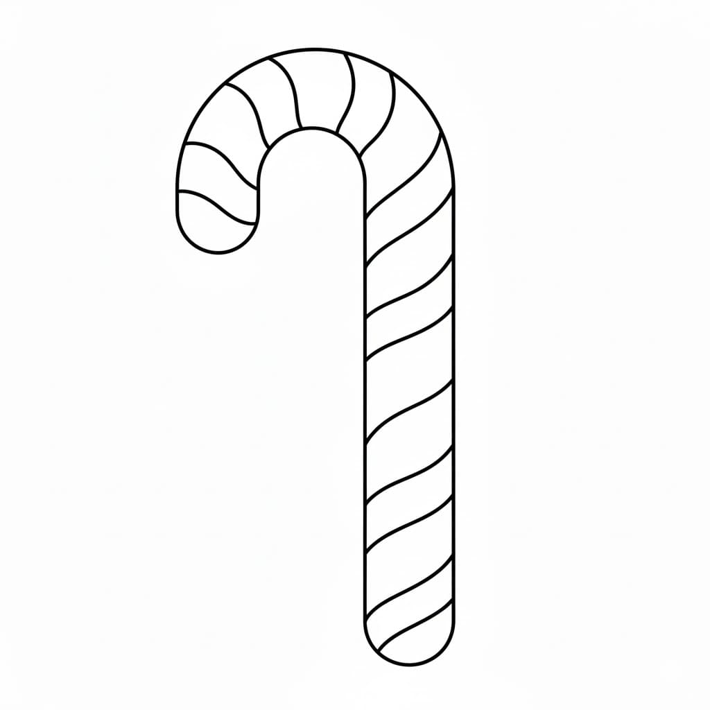 Myk stripete sukkerstang fargelegging