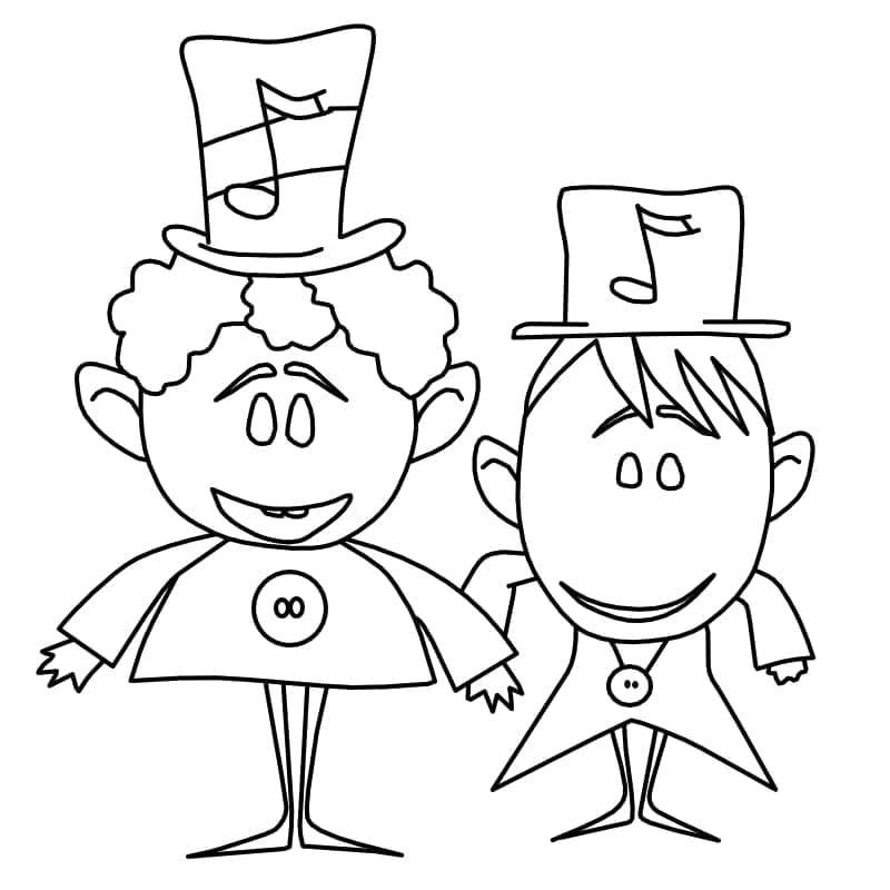 Notekin-familien fargeleggingssider fargeleggingsside