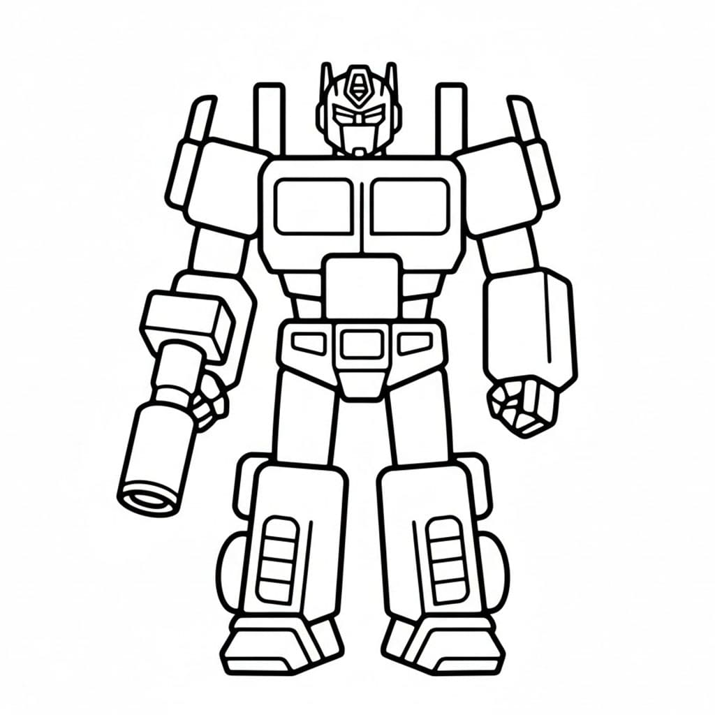 Optimus Prime enkelt stativ fargelegging