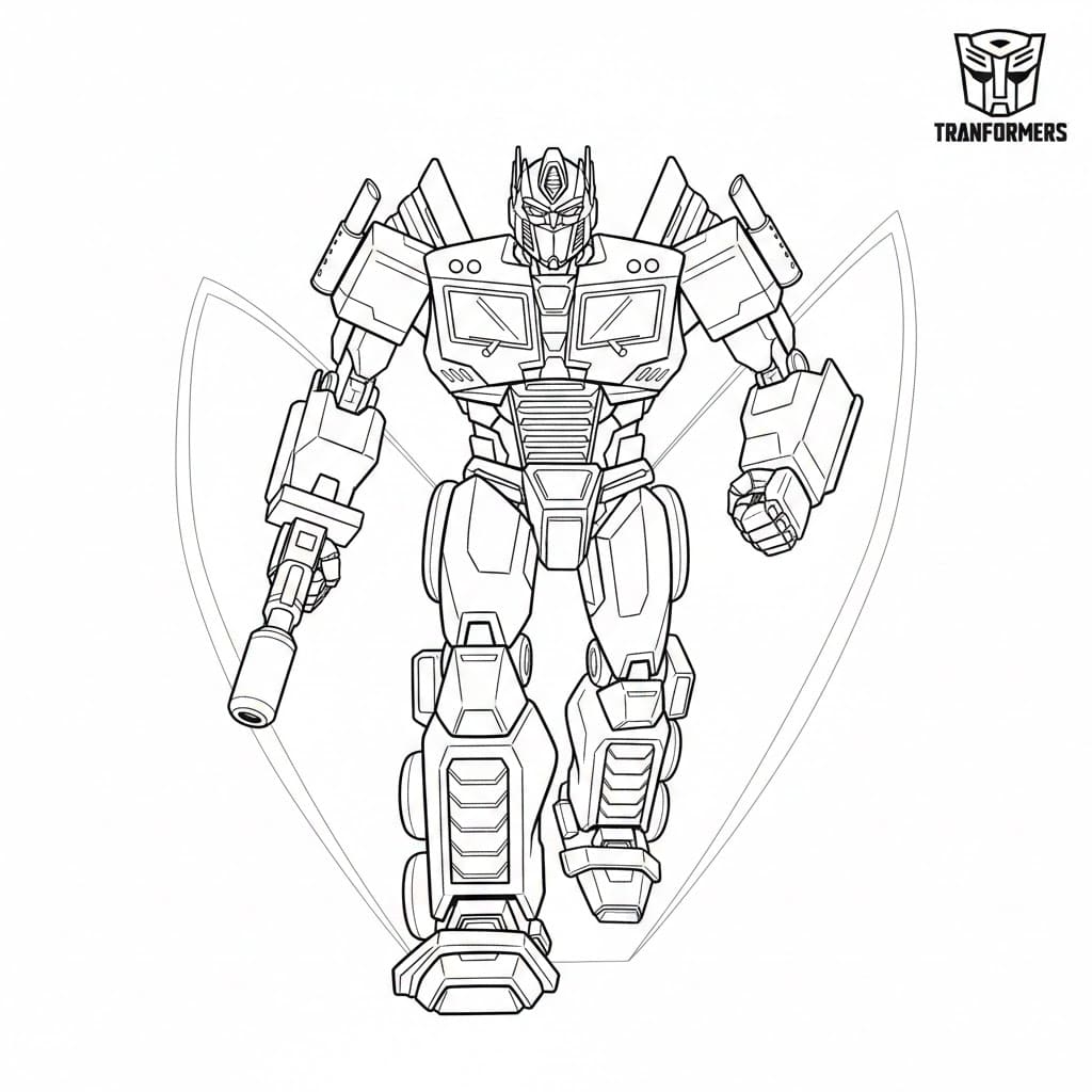 Optimus Prime går fremover fargelegging