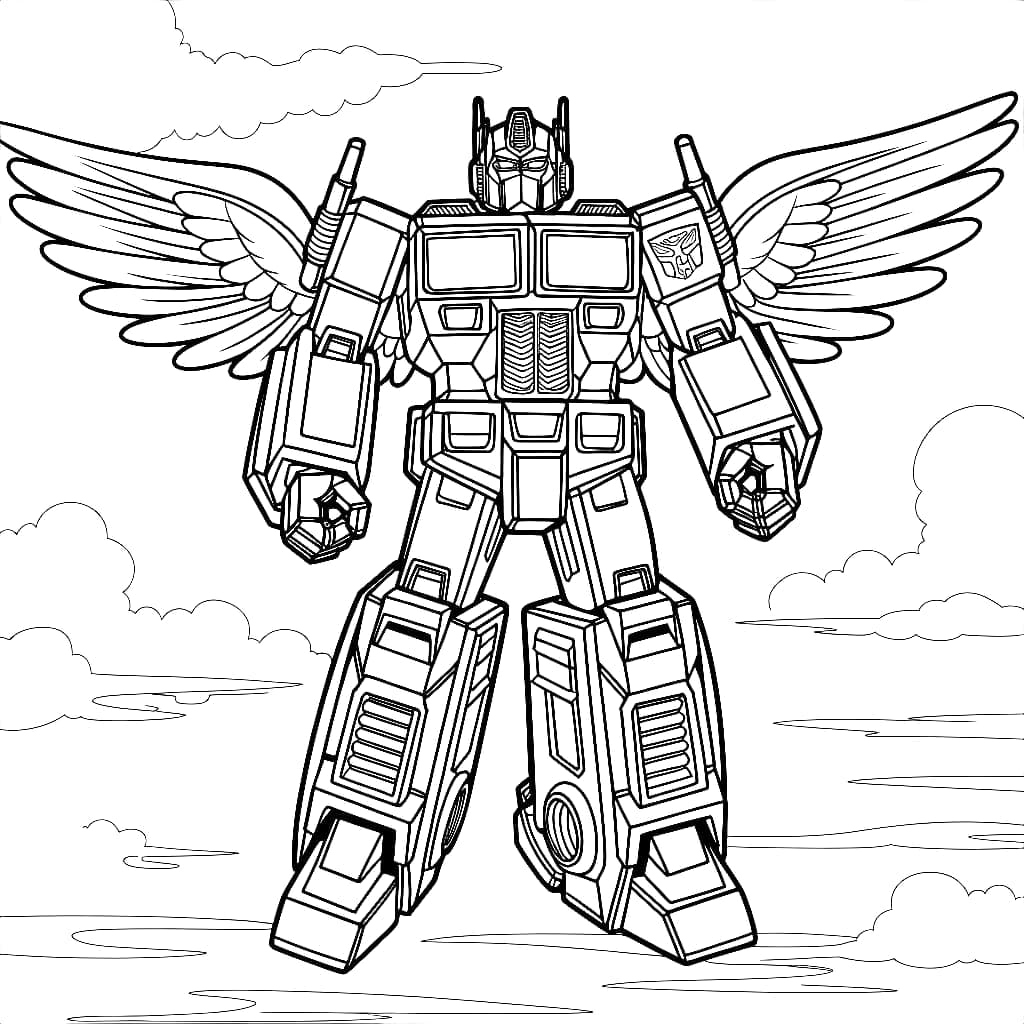 Optimus Prime har vinger fargelegging