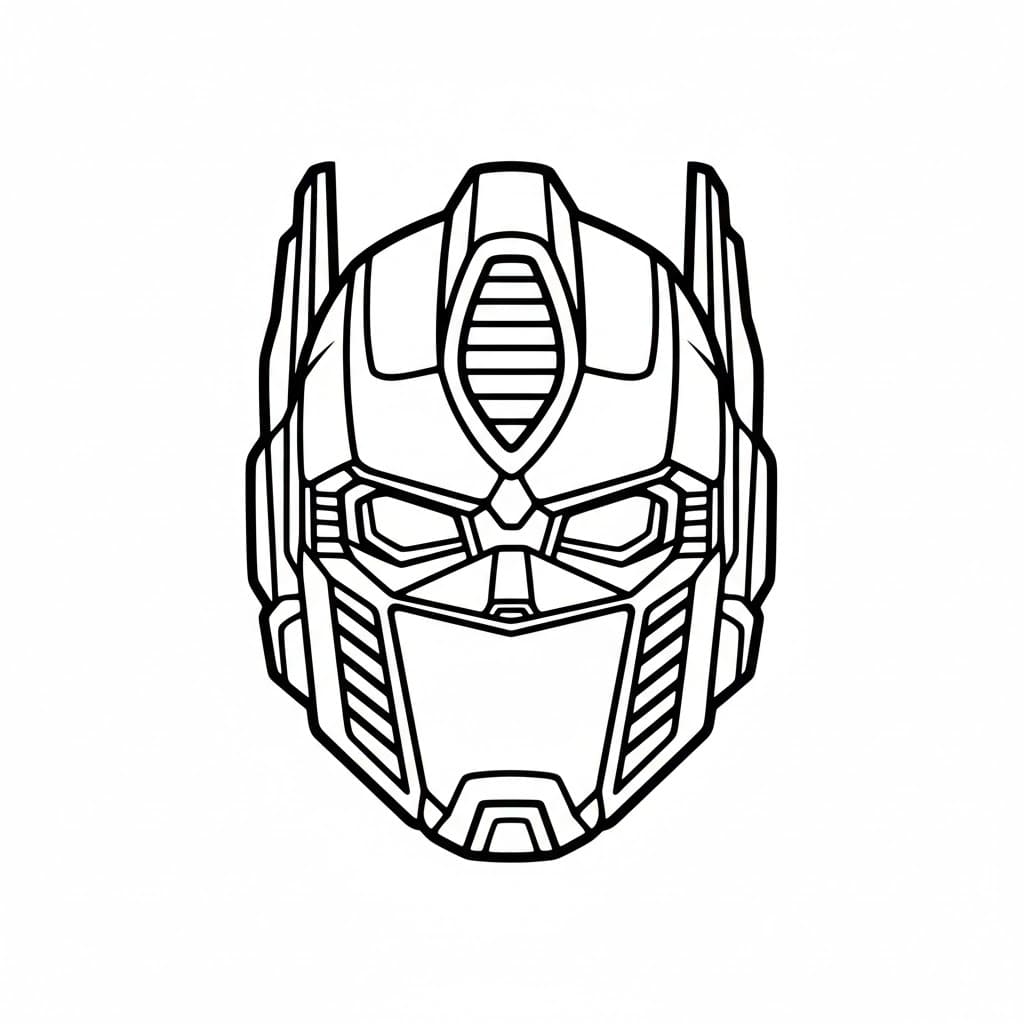 Optimus Prime hjelm enkel fargelegging