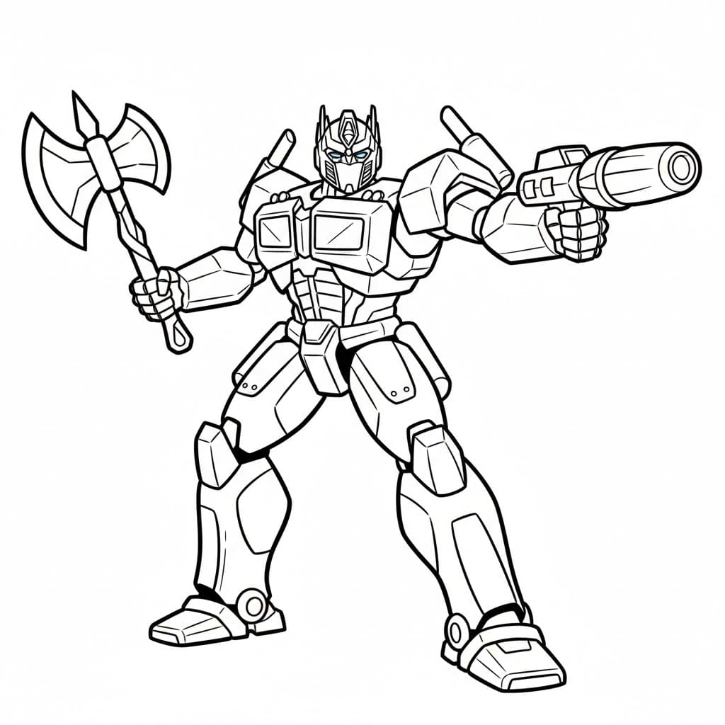 Optimus Prime kampklar fargelegging