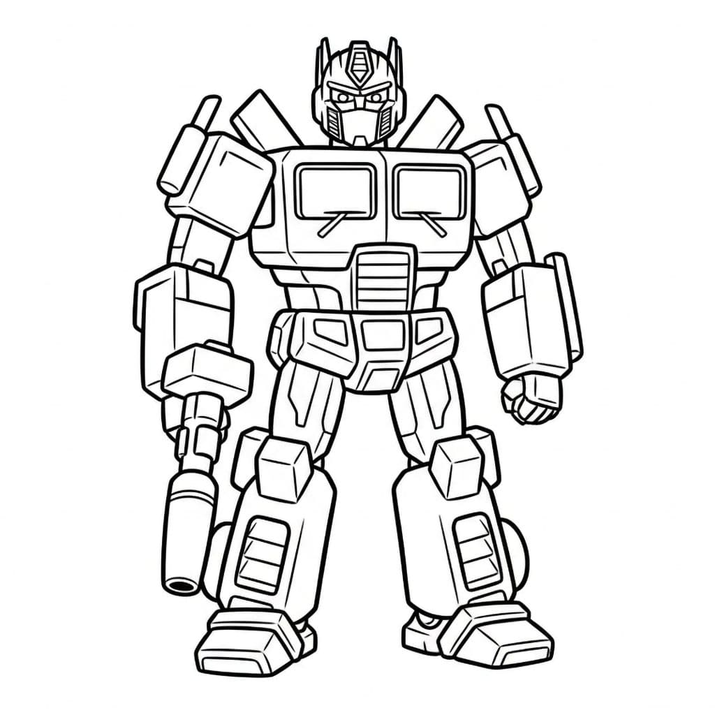 Optimus Prime tegneserierealisme fargelegging