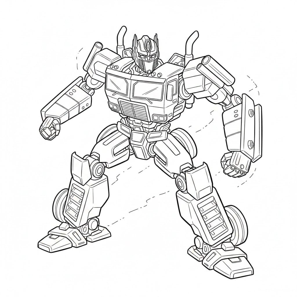 Optimus Prime transformasjon fargelegging