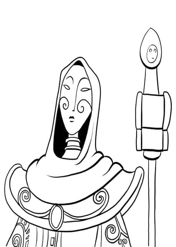 Panthea fra Mia og Meg fargelegging