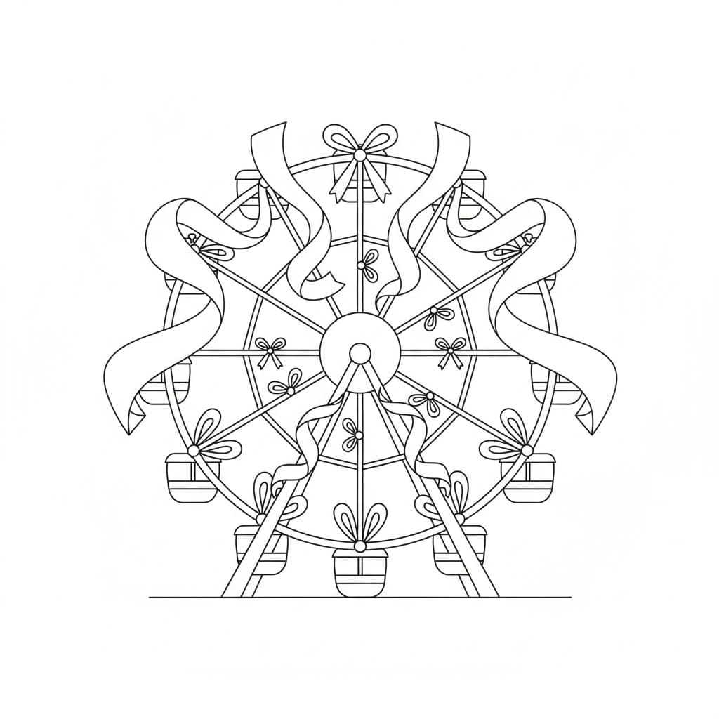 Pariserhjul med bånd fargelegging
