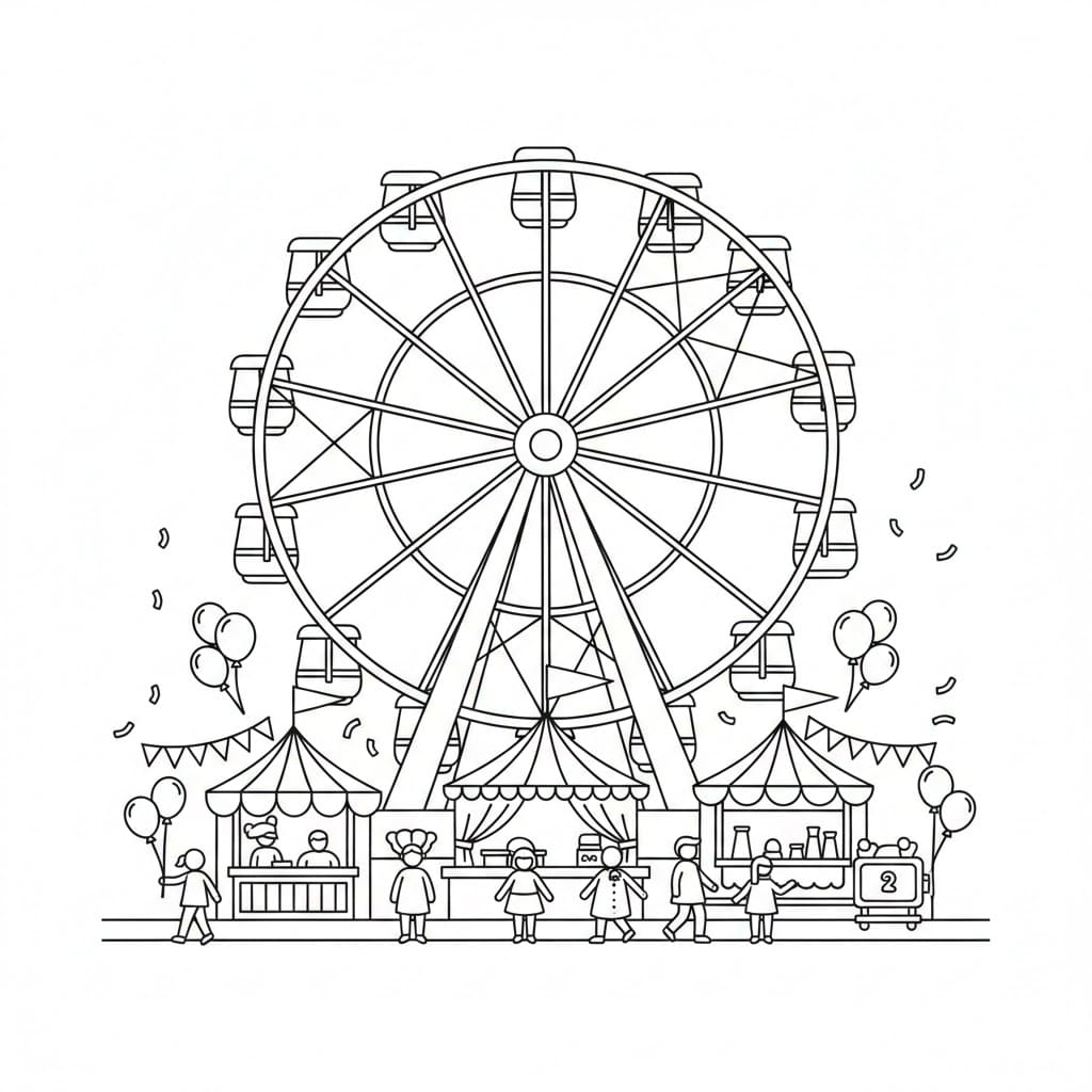 Pariserhjulfestival fargelegging