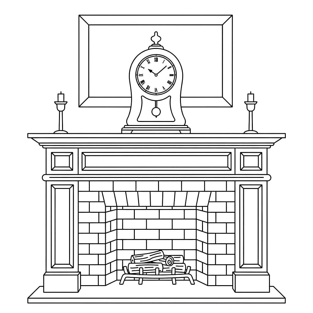 Peis med gammel klokke fargelegging