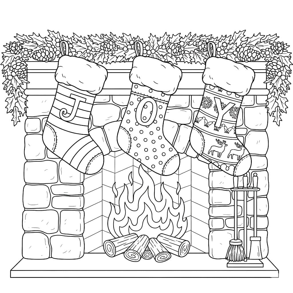 Peis med hengende strømper fargelegging