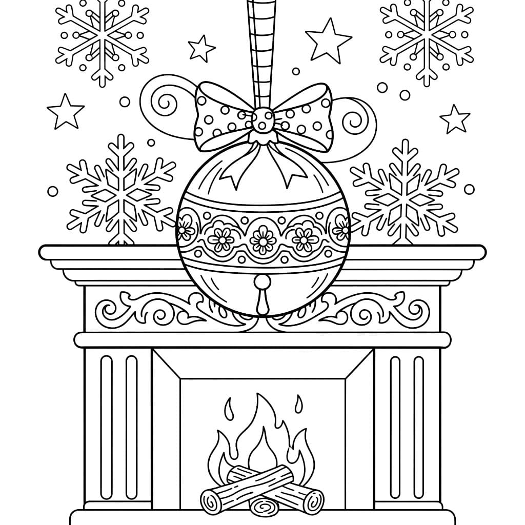 Peis med klokkeornament fargelegging