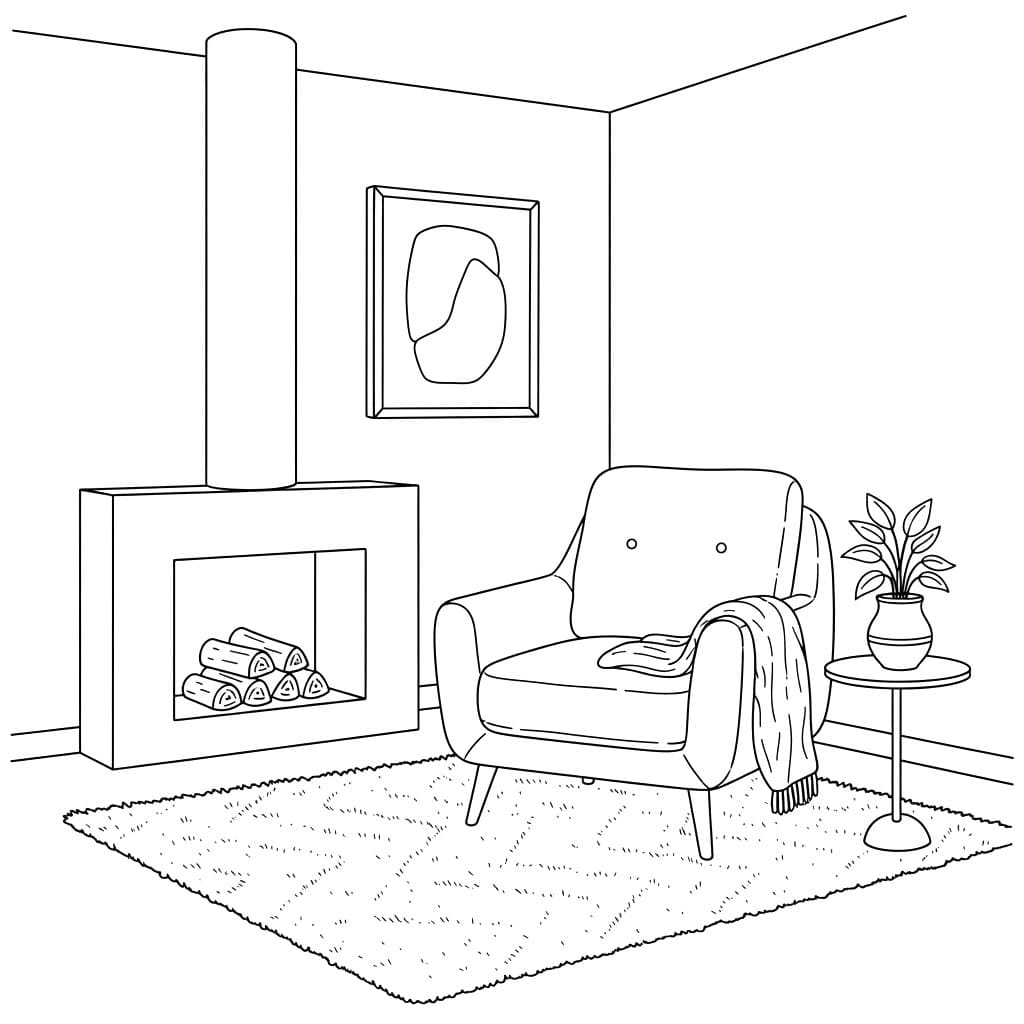 Peis med lenestol fargelegging