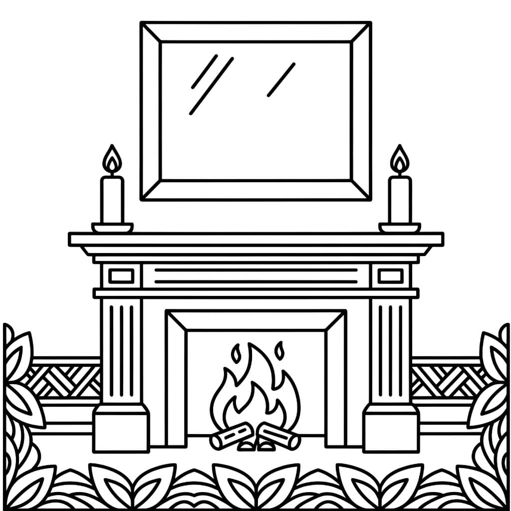 Peis med to stearinlys fargelegging