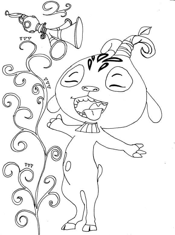 Phuddle i Mia og Meg fargelegging