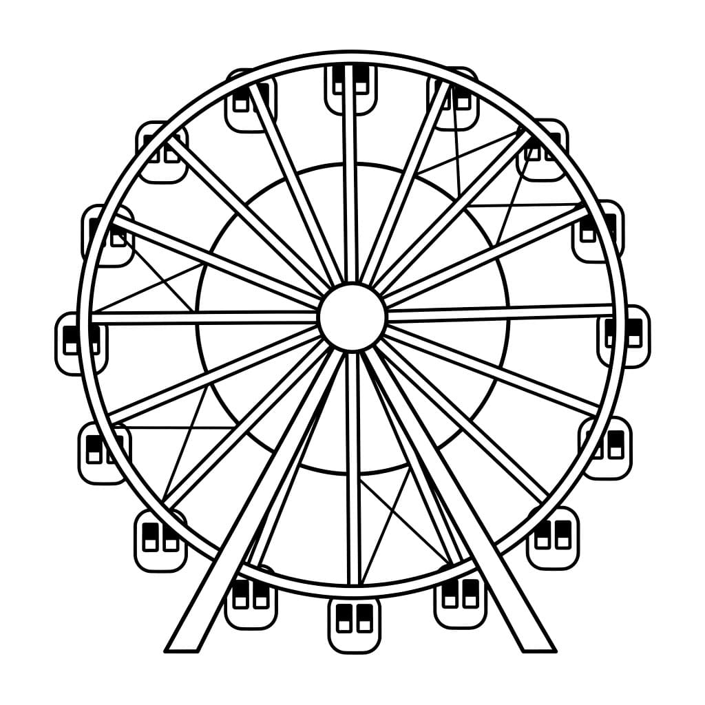 Plakatstil for pariserhjul fargelegging