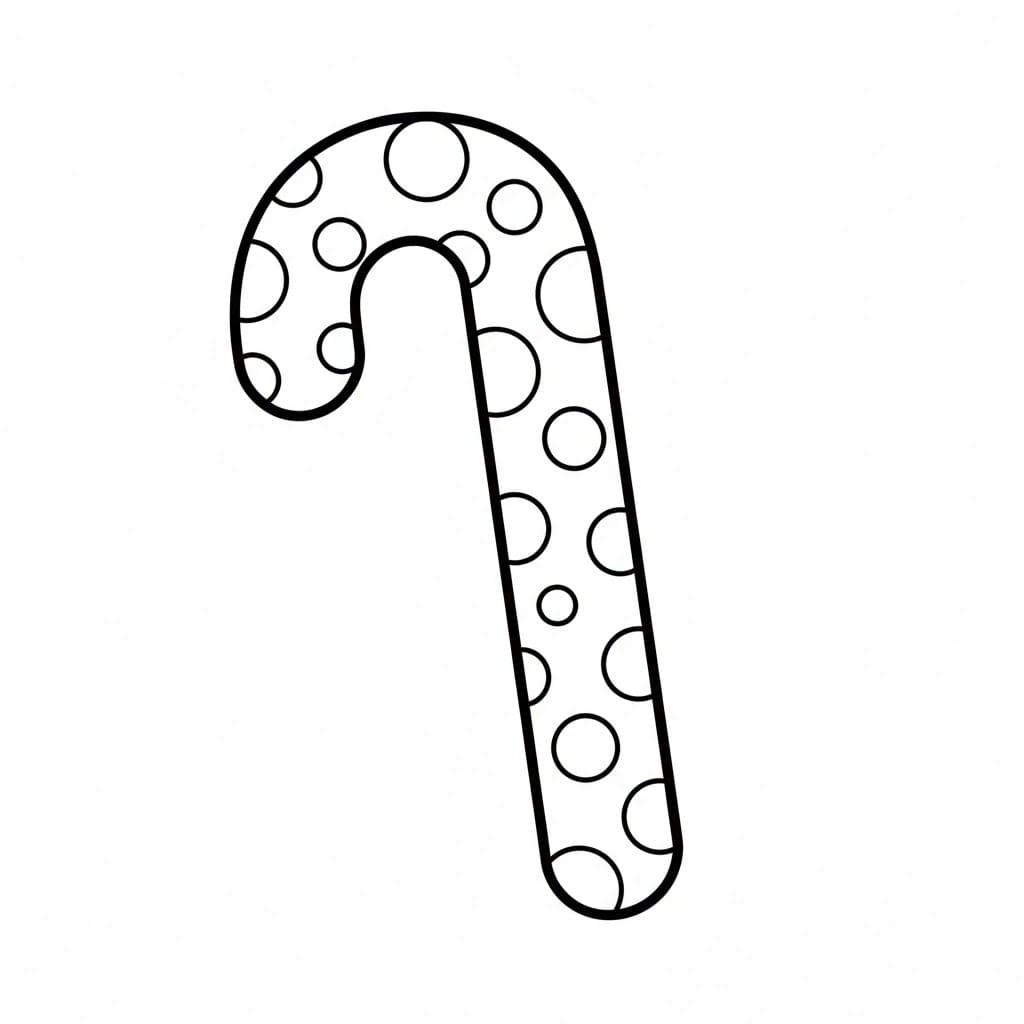 Polkadot Sukkerstang fargelegging