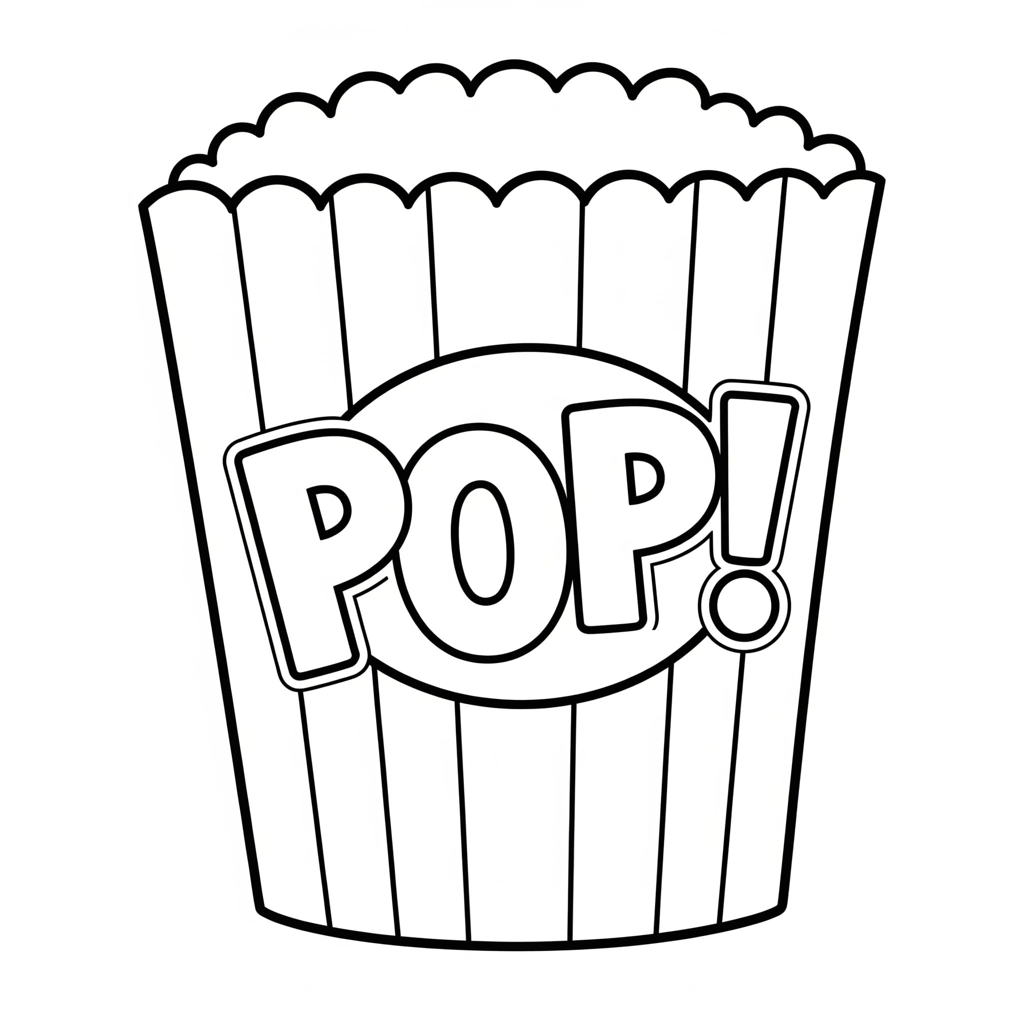 Popcorn for førskolebarn fargelegging