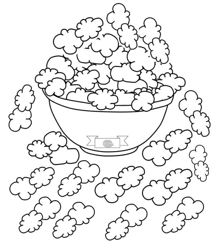 Popcornbolle fargelegging