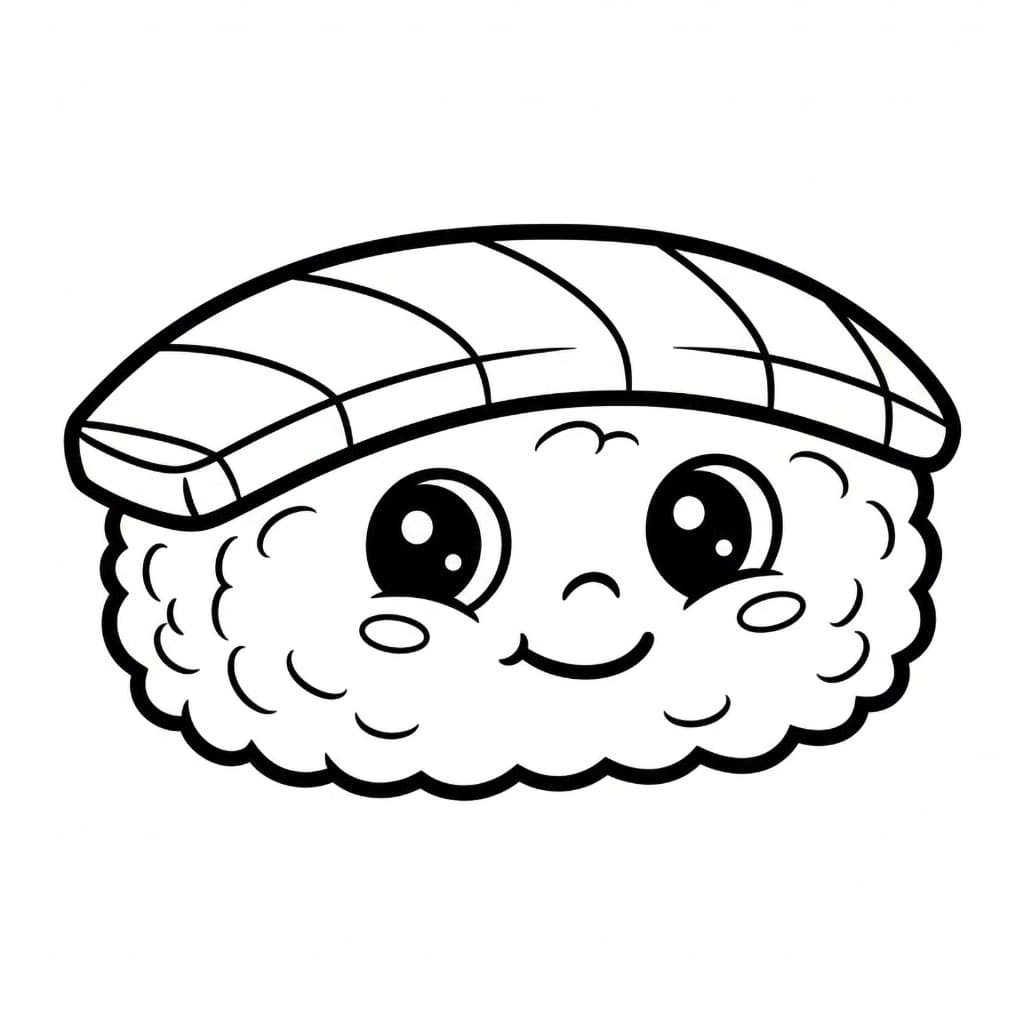 Rød sushi fargelegging