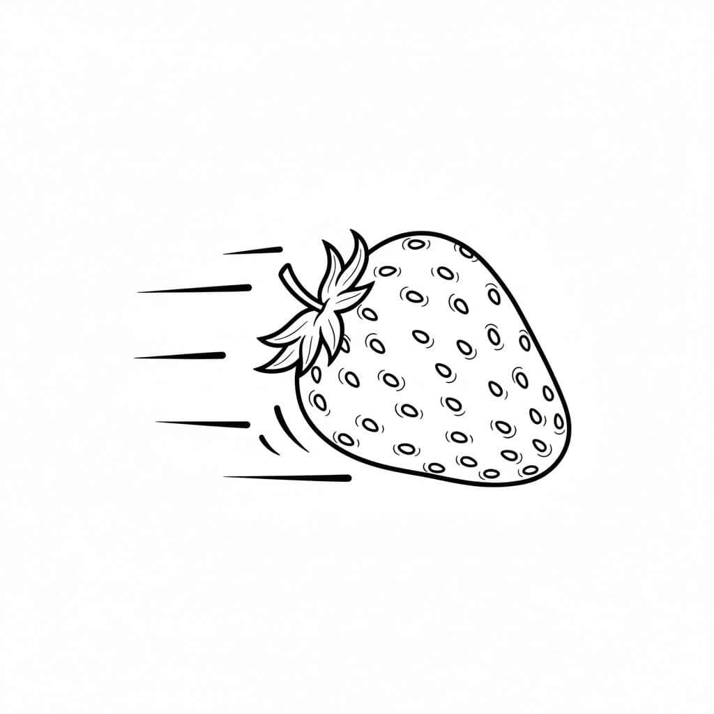 Rullende jordbær fargelegging