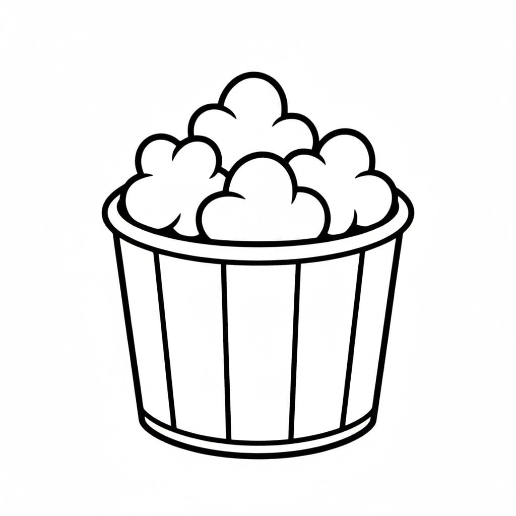 Rund popcorn fargelegging