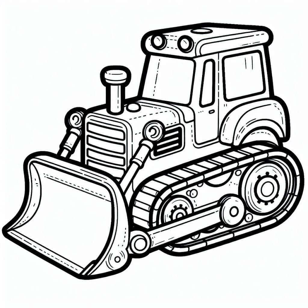 Skriv ut bulldoser fargelegging