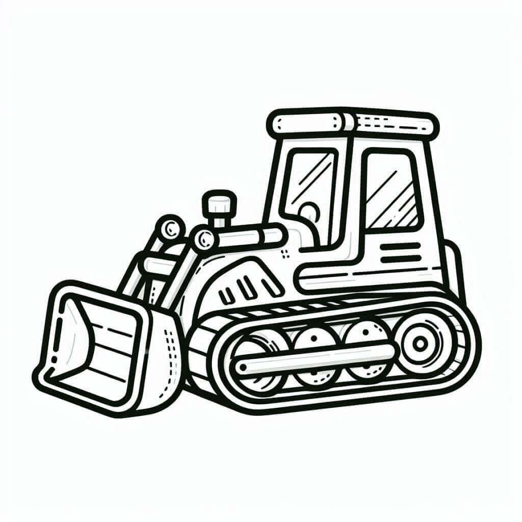 Skriv ut gratis bulldoser fargelegging