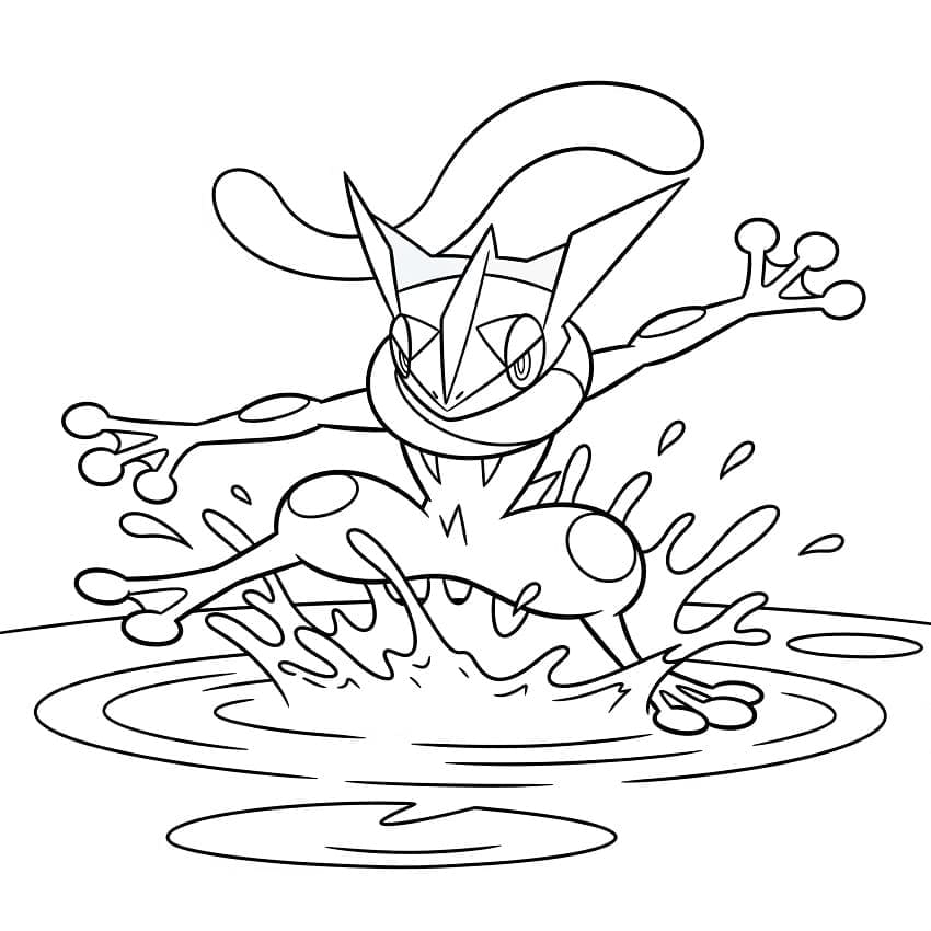 Skriv ut Greninja fargelegging