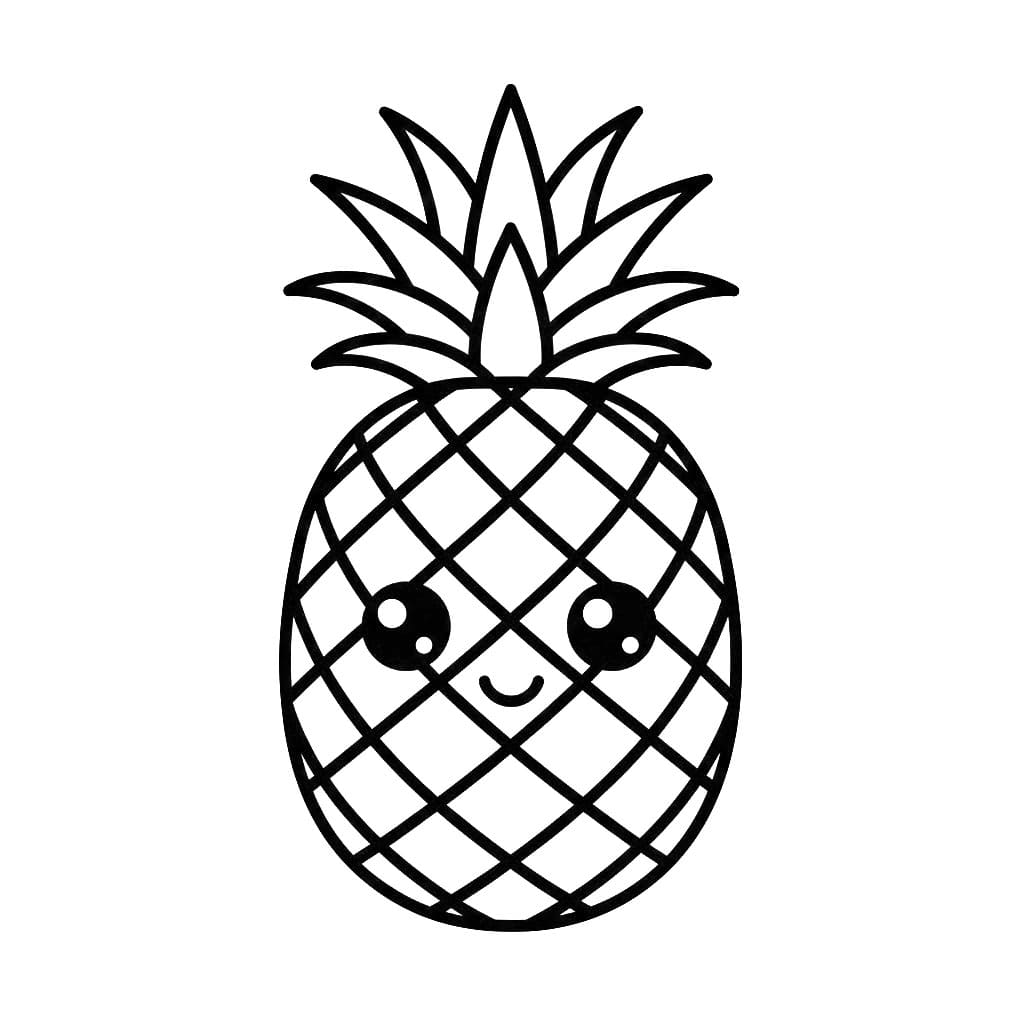 Smilende ananasfjes fargelegging