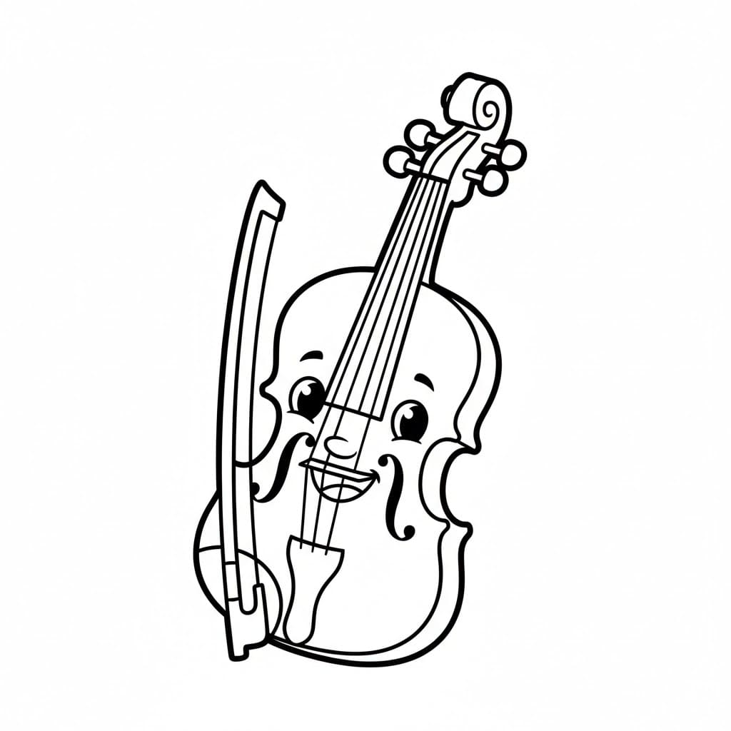 Smilende fiolin fargelegging
