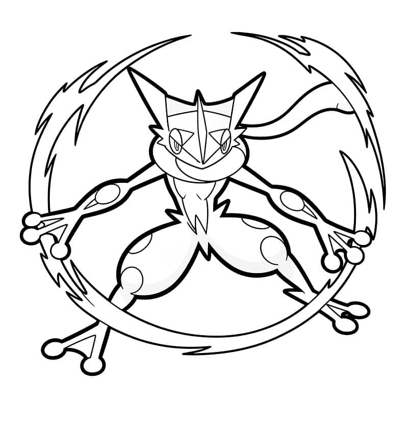 Søt Greninja fargelegging