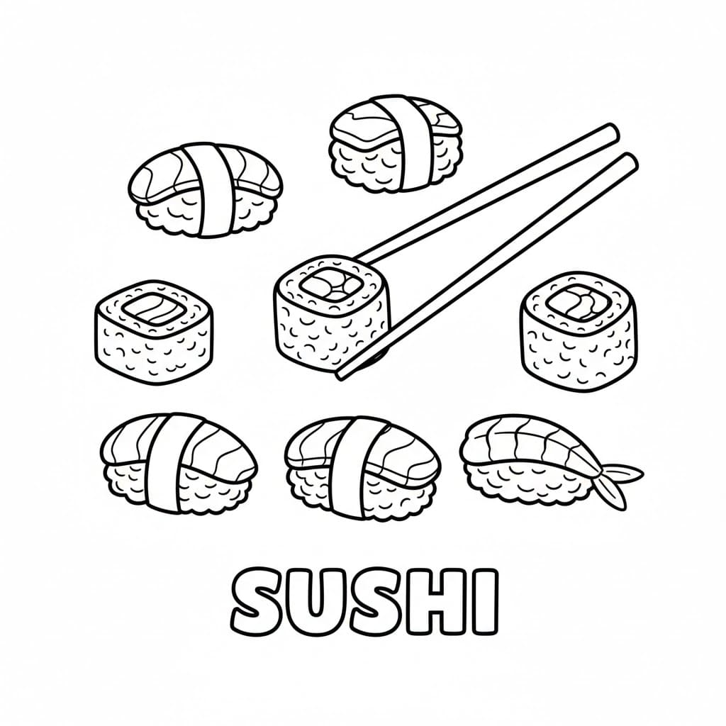 Spisepinnesushi fargelegging