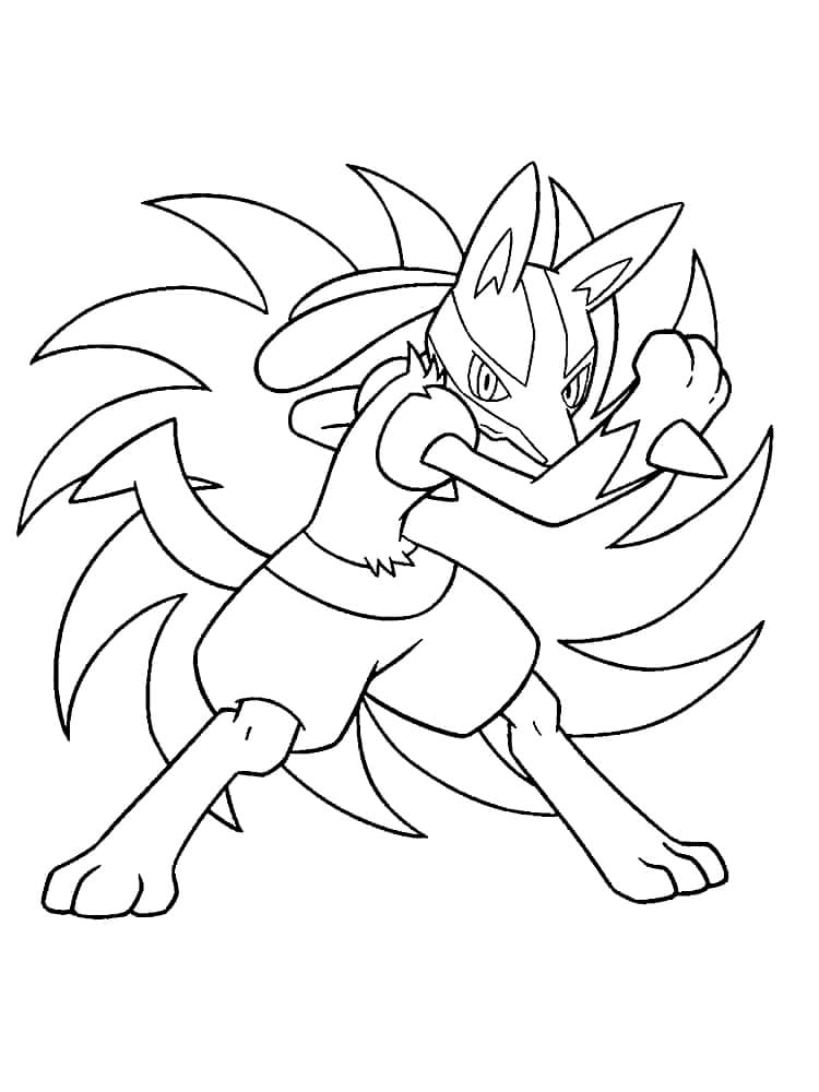 Sterk Lucario fargelegging