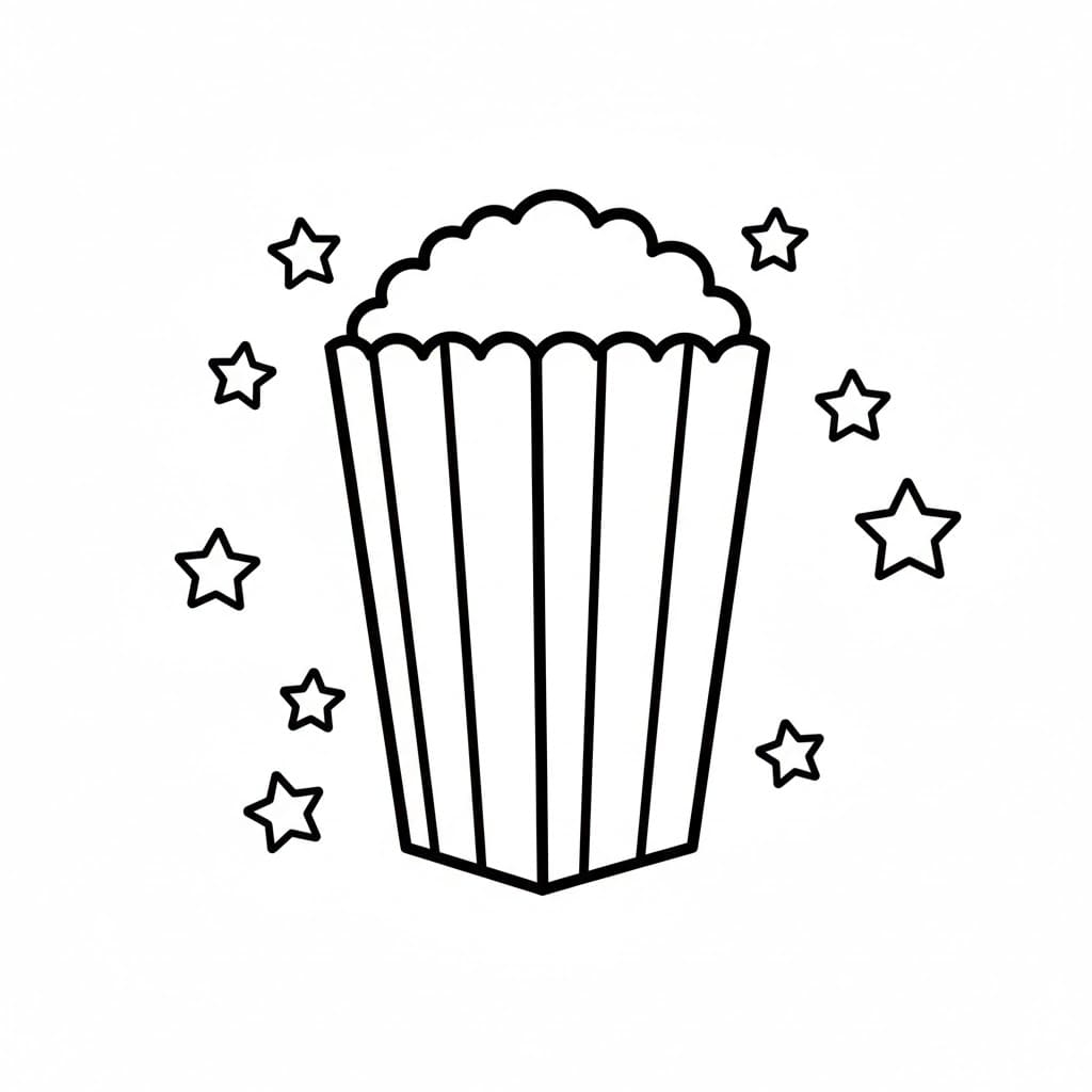 Stjernepopcorn fargelegging