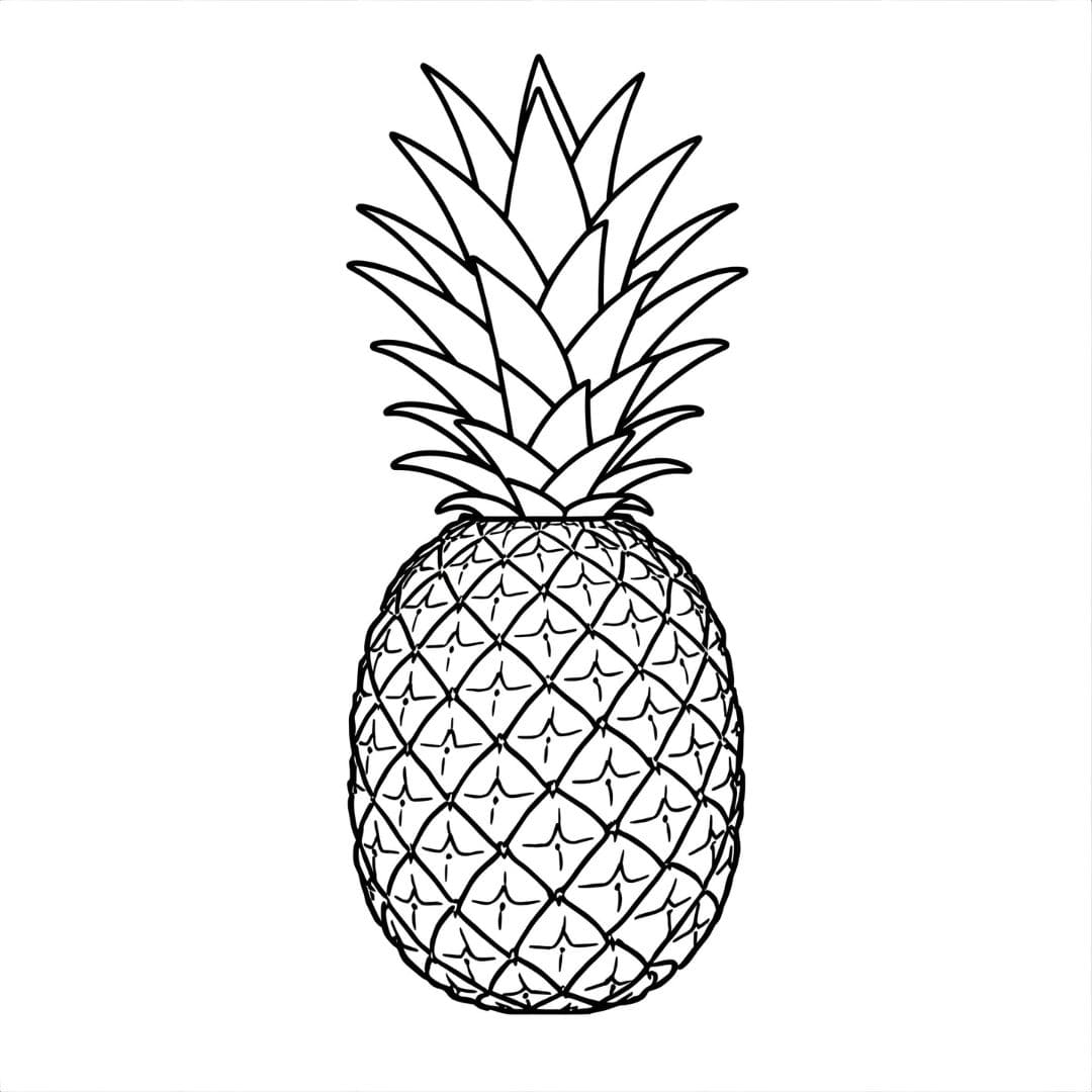 Stor ananasbas fargelegging