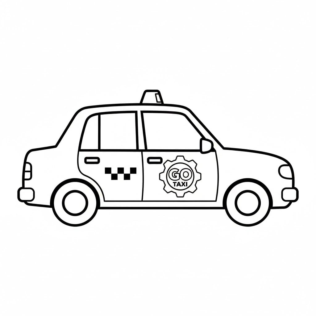 Stor logo taxi fargelegging