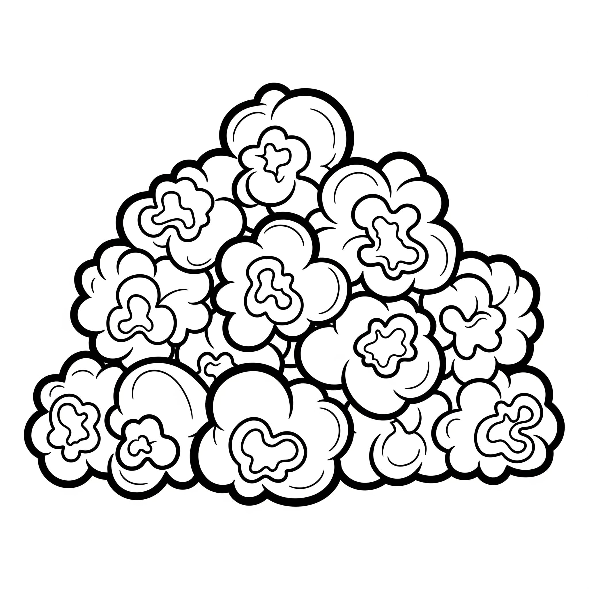 Stor popcorn fargelegging