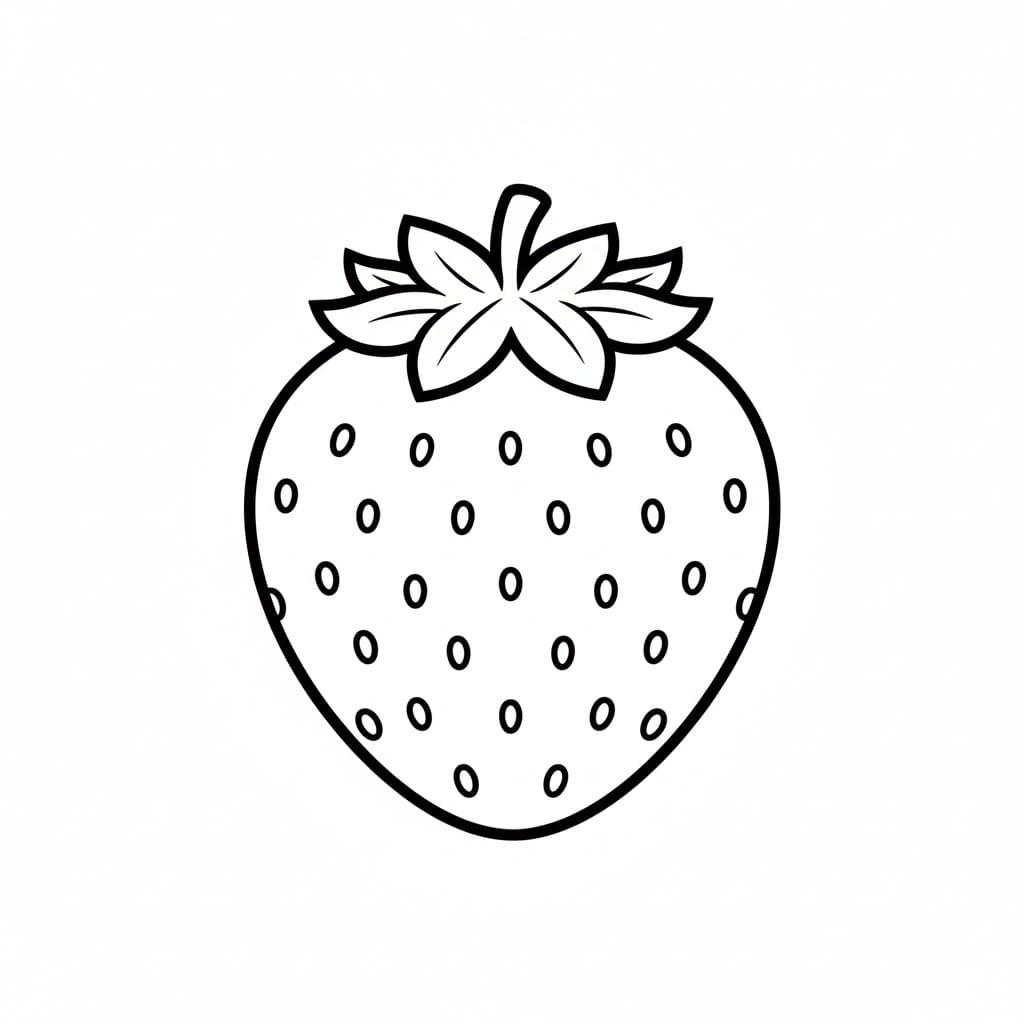 Stor rund Chibi jordbær fargelegging