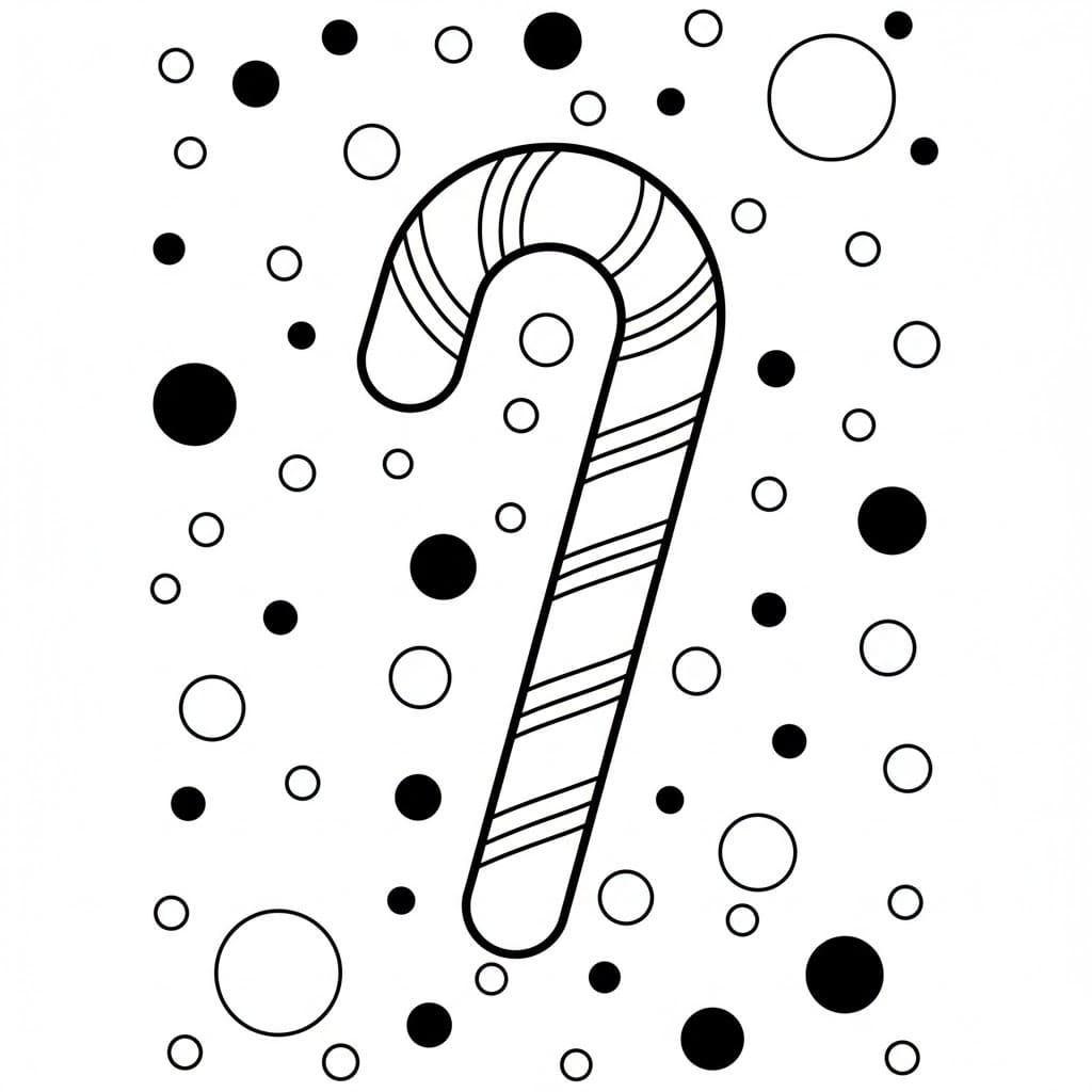 Sukkerstang med prikker fargelegging