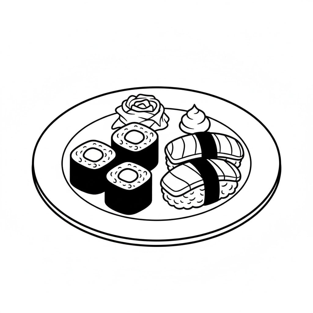 Tallerkensushi fargelegging